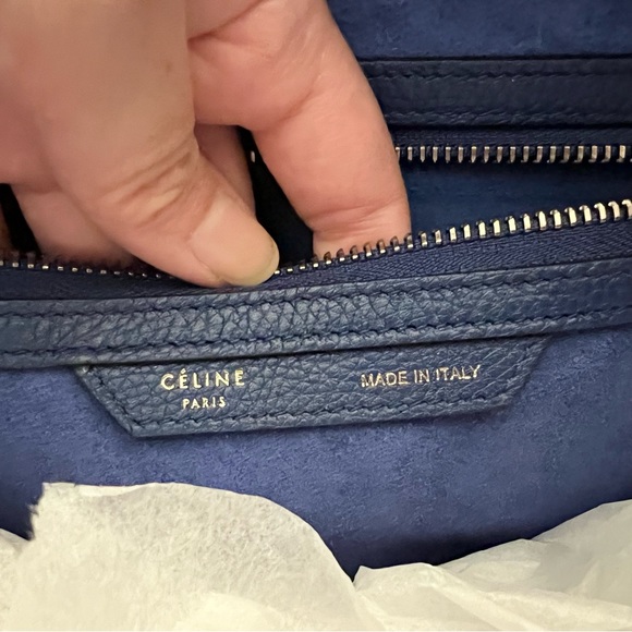 —SOLD— Celine Mini Luggage Indigo Blue Tote Bag Phoebe Philo - Picture 12 of 12